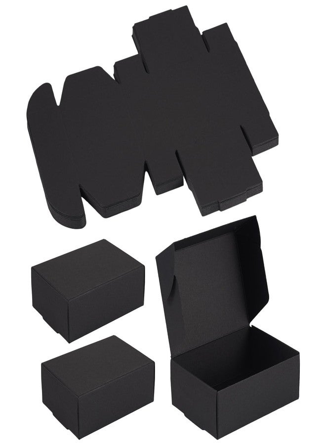 Craftdady 20pcs Black Corrugated Board Postal Boxes Small Shipping Boxes 3.26"x2.36"x1.18" Foldable Paper Mailer Boxes for Small Business Jewelry Gift Box for Wrapping Mailing Present - Image 1